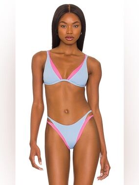L*space Billie bottom bitsy in blue and pink size L